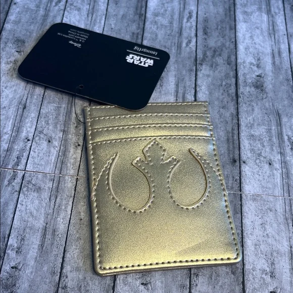Loungefly Gold Star Wars Card Holder - Picture 3 of 3